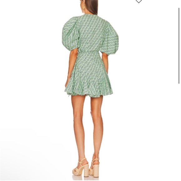 NWT RHODE Claudine wrap Dress Jawahar Garden Mint Mini - Picture 2 of 7